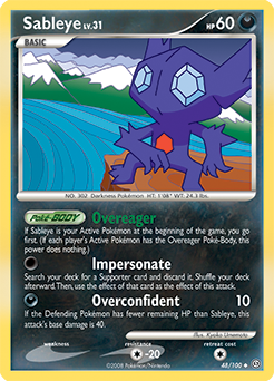 Sableye #48 Sableye - Stormfront - #48 - Pokemon TCG card