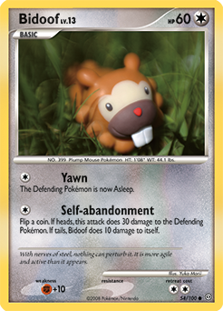 Bidoof #54 Bidoof - Stormfront - #54 - Pokemon TCG card