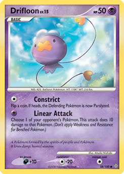Drifloon #58 Drifloon - Stormfront - #58 - Pokemon TCG card