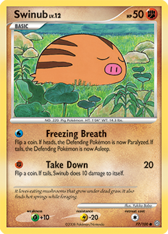 Swinub #77 Swinub - Stormfront - #77 - Pokemon TCG card