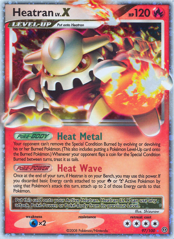 Heatran LV.X - Stormfront - #97 - Pokemon TCG card