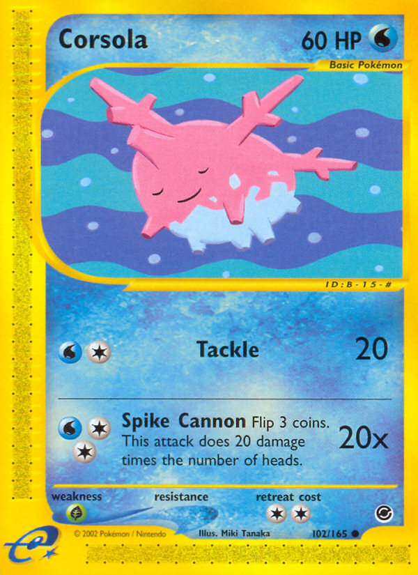 Corsola - Expedition Base Set - #102 - Pokemon TCG card