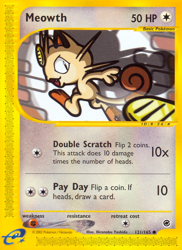Meowth - Expedition Base Set - #121 - Pokemon TCG card