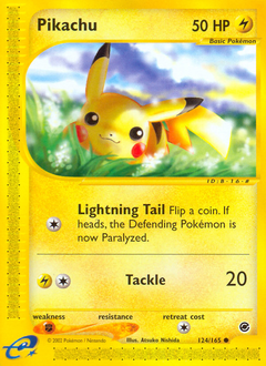 Pikachu #124 Pikachu - Expedition Base Set - #124 - Pokemon TCG card
