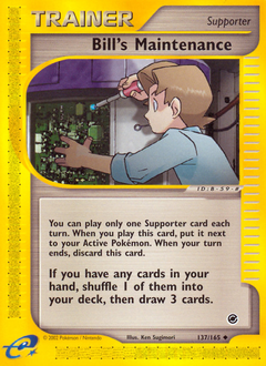 Bill's Maintenance - Expedition Base Set - #137 - Pokemon TCG card