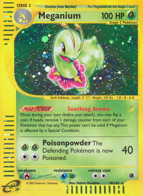 Meganium - Expedition Base Set - #18 - Pokemon TCG card