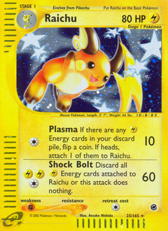 Raichu #25 Raichu - Expedition Base Set - #25 - Pokemon TCG card