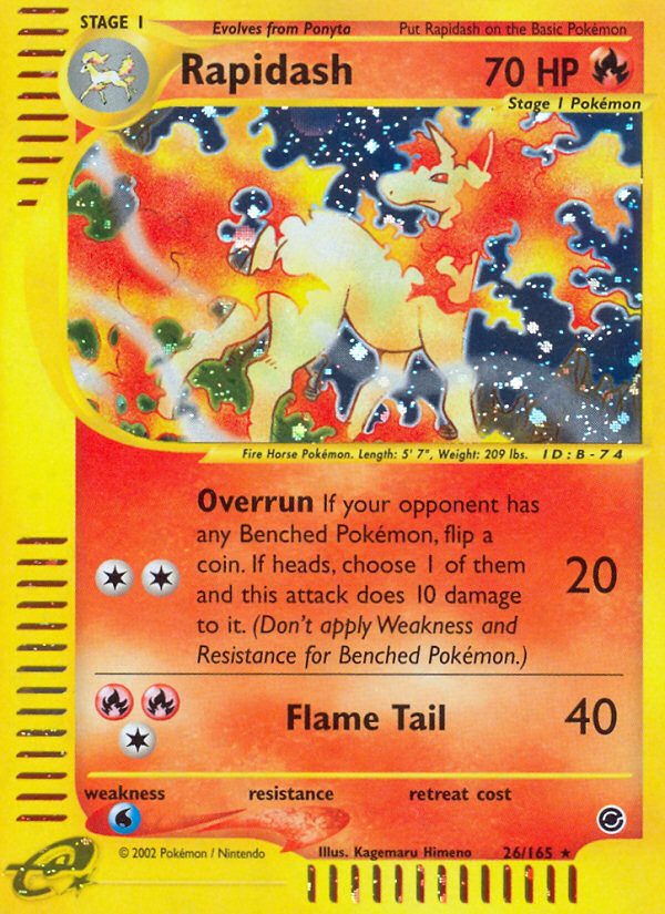 Rapidash - Expedition Base Set - #26 - Pokemon TCG card