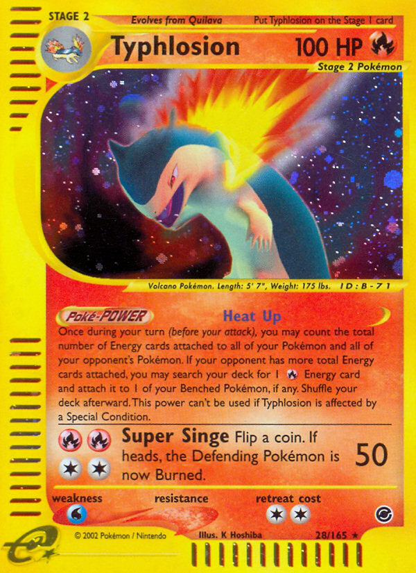 Typhlosion - Expedition Base Set - #28 - Pokemon TCG card