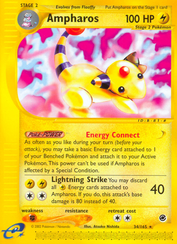 Ampharos - Expedition Base Set - #34 - Pokemon TCG card