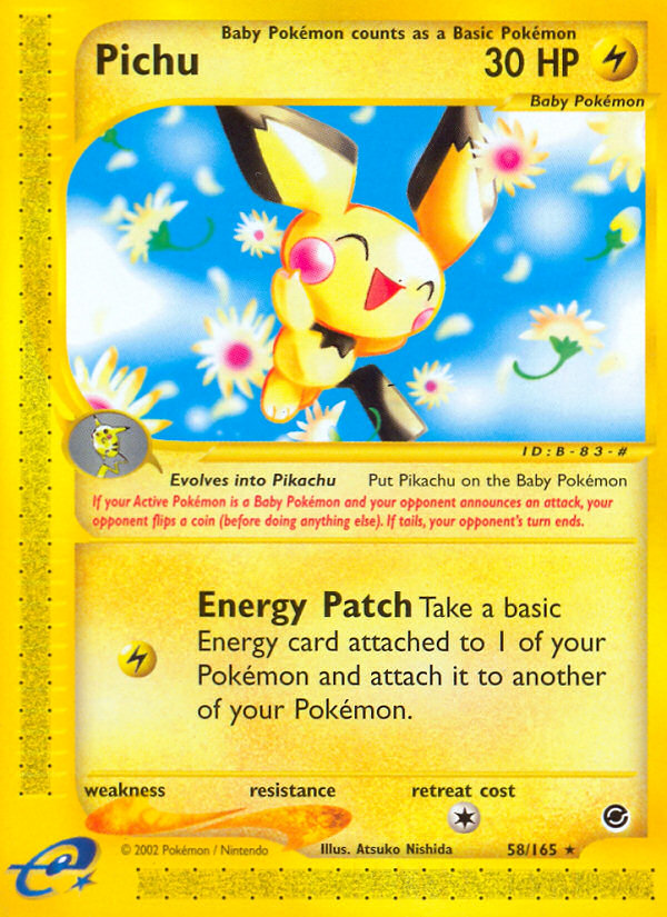 Pichu - Expedition Base Set - #58 - Pokemon TCG card