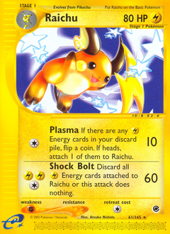 Raichu #61 Raichu - Expedition Base Set - #61 - Pokemon TCG card