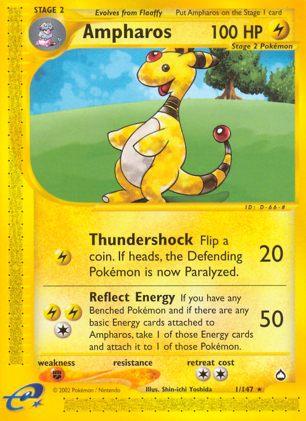 Ampharos - Aquapolis - #1 - Pokemon TCG card