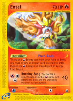 Entei #10 Entei - Aquapolis - #10 - Pokemon TCG card