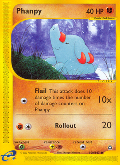 Phanpy - Aquapolis - #100 - Pokemon TCG card