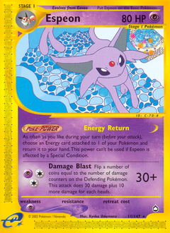 Espeon #11 Espeon - Aquapolis - #11 - Pokemon TCG card