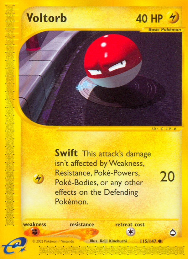 Voltorb - Aquapolis - #115 - Pokemon TCG card