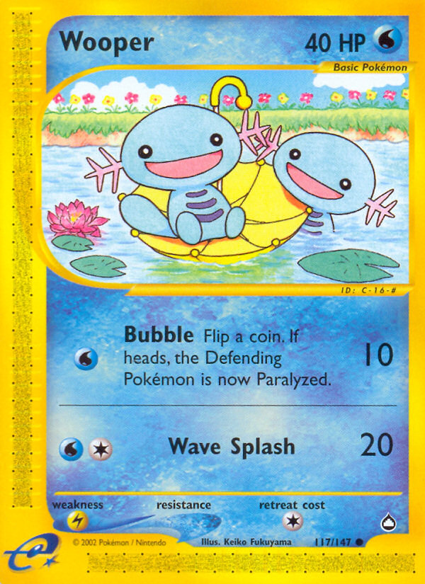 Wooper - Aquapolis - #117 - Pokemon TCG card