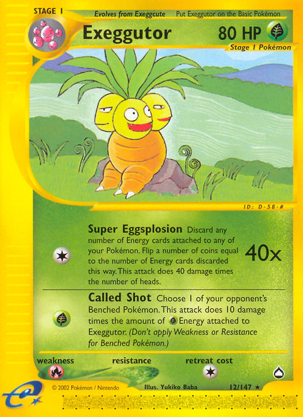 Exeggutor - Aquapolis - #12 - Pokemon TCG card