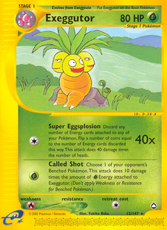 Exeggutor - Aquapolis - #12 - Pokemon TCG card