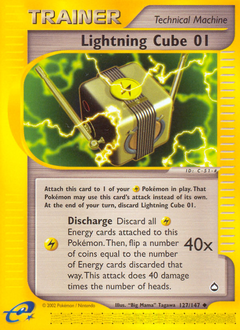 Lightning Cube 01 - Aquapolis - #127 - Pokemon TCG card