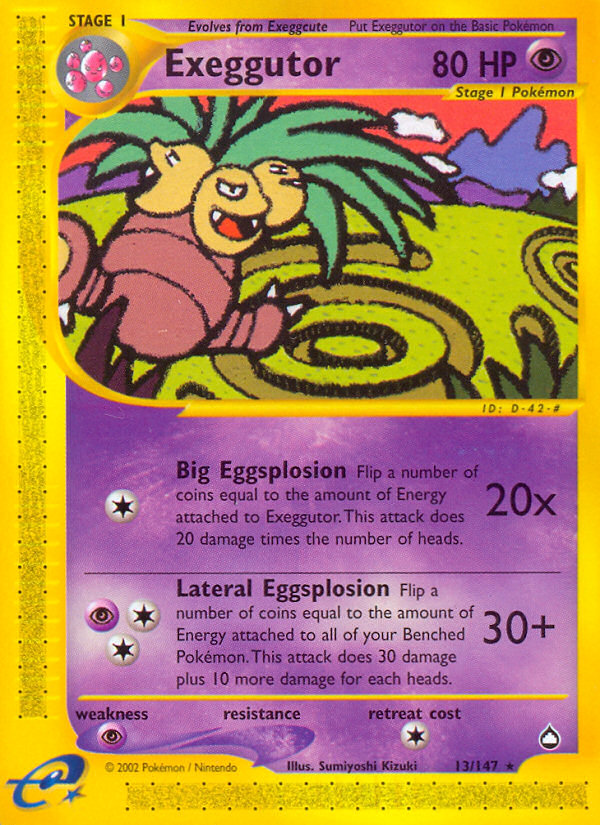 Exeggutor - Aquapolis - #13 - Pokemon TCG card
