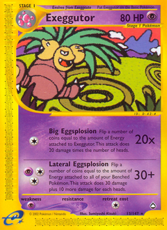 Exeggutor - Aquapolis - #13 - Pokemon TCG card