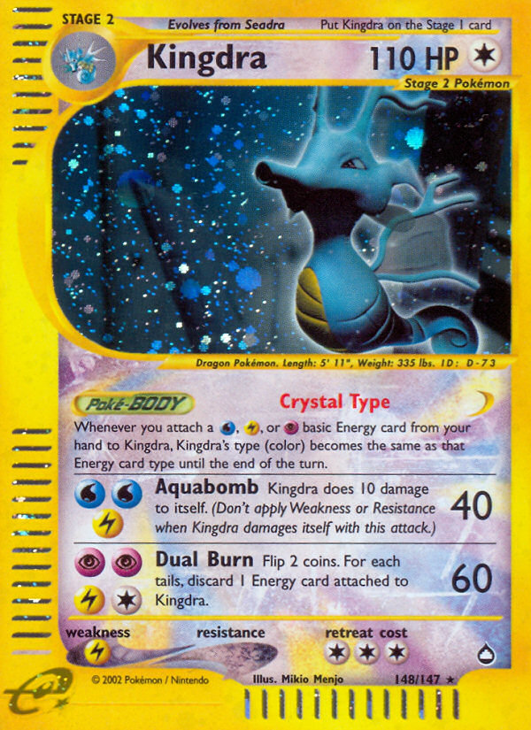 Kingdra - Aquapolis - #148 - Pokemon TCG card