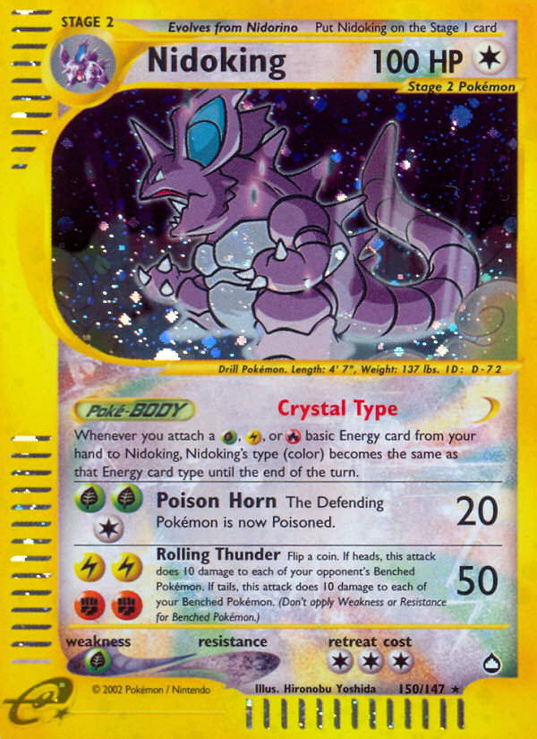 Nidoking - Aquapolis - #150 - Pokemon TCG card