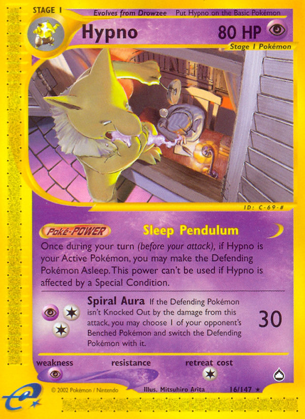 Hypno - Aquapolis - #16 - Pokemon TCG card