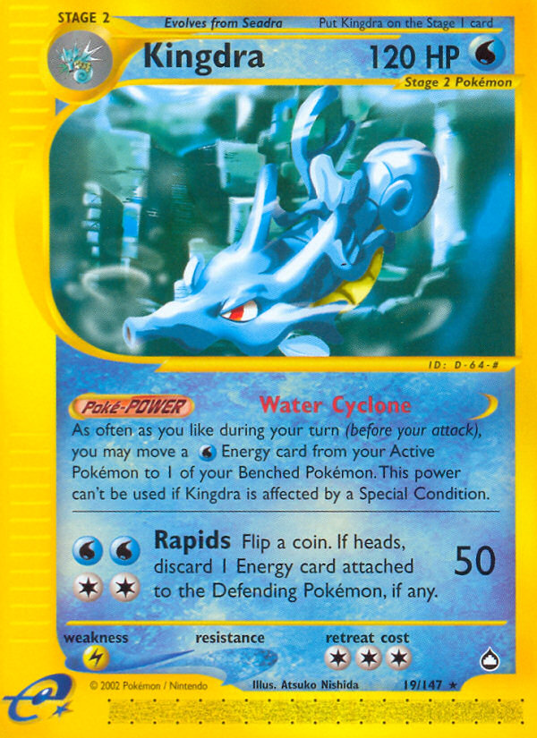 Kingdra - Aquapolis - #19 - Pokemon TCG card