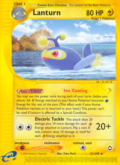 Lanturn - Aquapolis - #21 - Pokemon TCG card