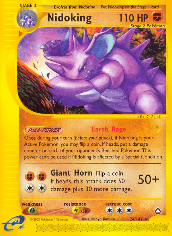 Nidoking - Aquapolis - #24 - Pokemon TCG card