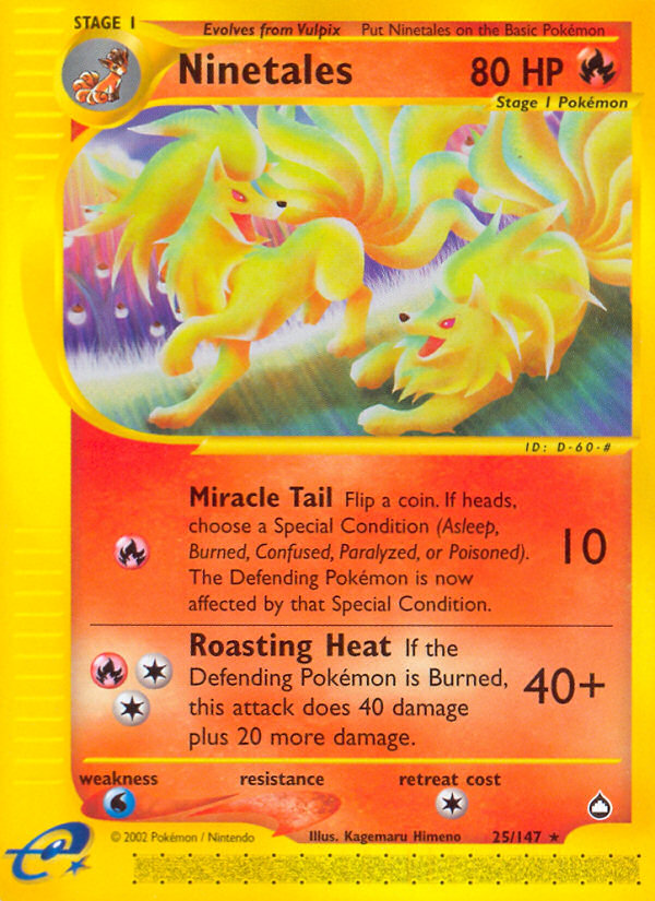 Ninetales - Aquapolis - #25 - Pokemon TCG card