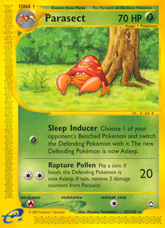 Parasect - Aquapolis - #27 - Pokemon TCG card