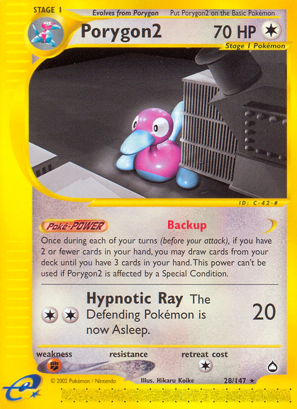Porygon2 - Aquapolis - #28 - Pokemon TCG card