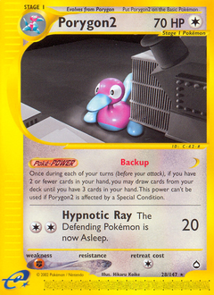 Porygon2 #28 Porygon2 - Aquapolis - #28 - Pokemon TCG card