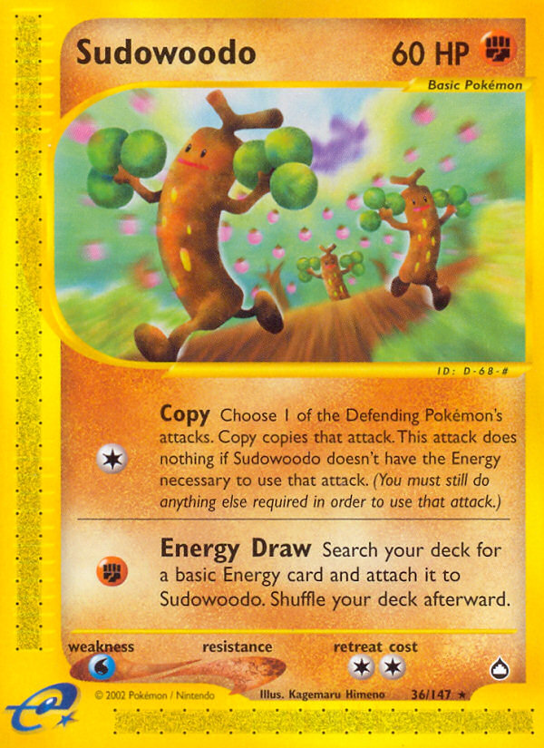 Sudowoodo - Aquapolis - #36 - Pokemon TCG card
