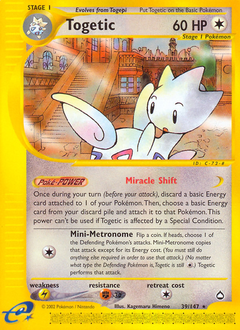 Togetic #39 Togetic - Aquapolis - #39 - Pokemon TCG card
