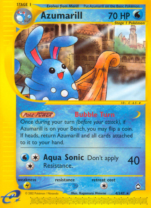 Azumarill - Aquapolis - #4 - Pokemon TCG card