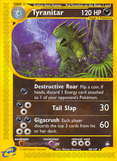Tyranitar #40 Tyranitar - Aquapolis - #40 - Pokemon TCG card