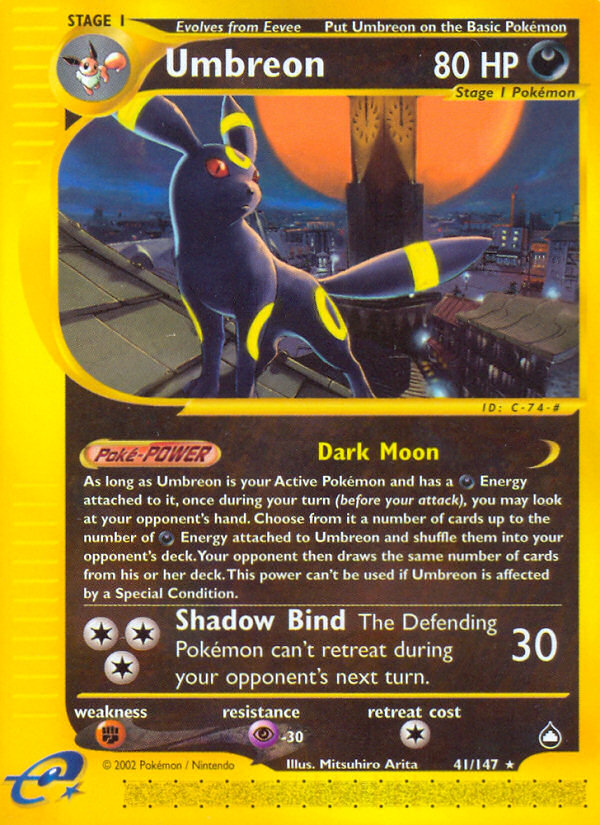 Umbreon - Aquapolis - #41 - Pokemon TCG card