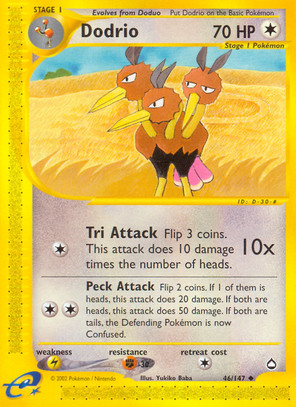 Dodrio - Aquapolis - #46 - Pokemon TCG card
