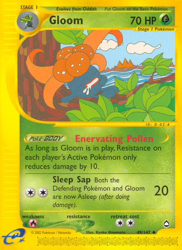 Gloom - Aquapolis - #49 - Pokemon TCG card