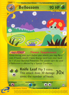 Bellossom #5 Bellossom - Aquapolis - #5 - Pokemon TCG card