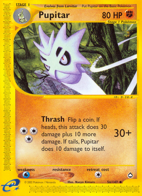 Pupitar - Aquapolis - #56 - Pokemon TCG card