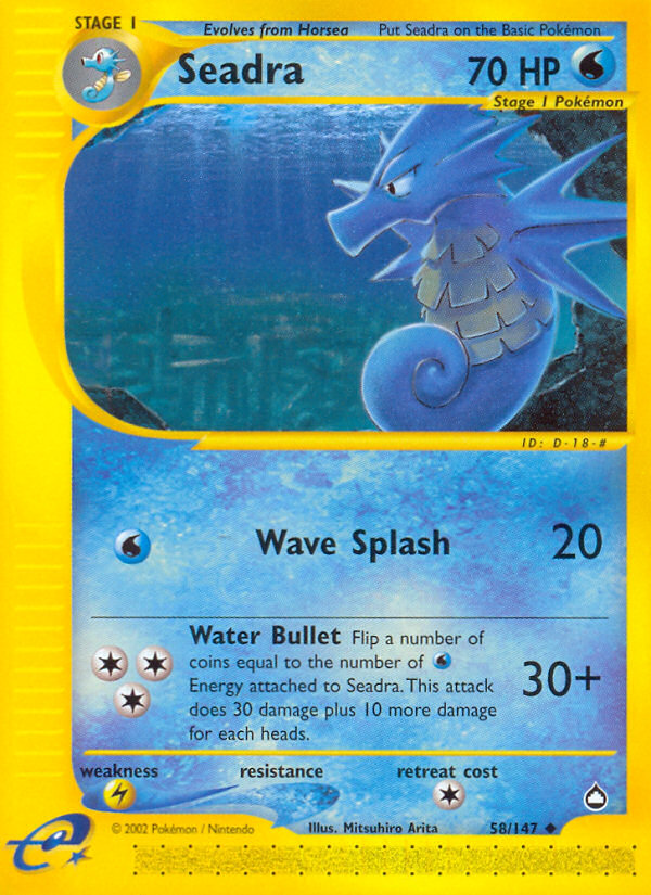 Seadra - Aquapolis - #58 - Pokemon TCG card