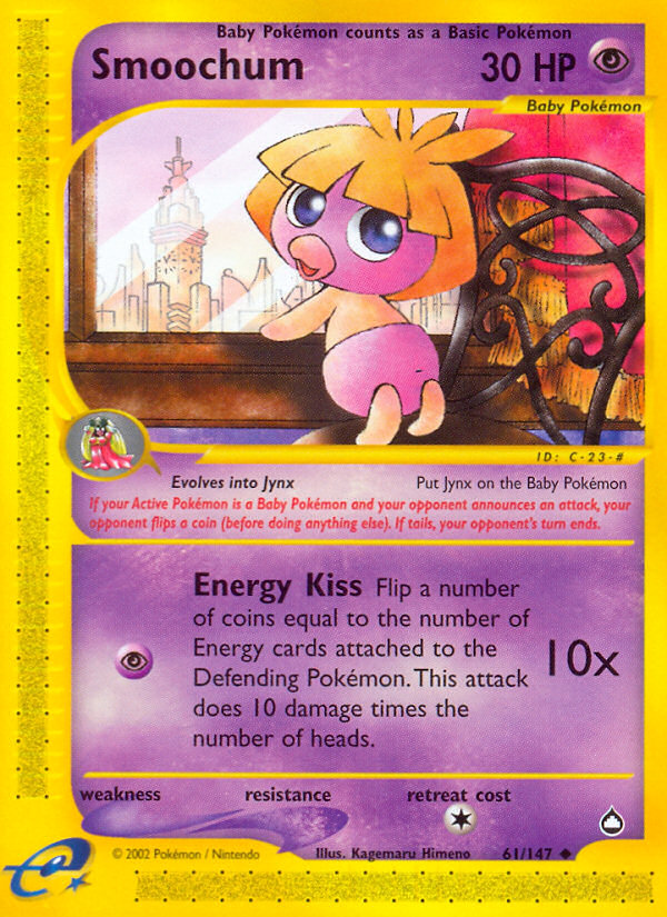 Smoochum - Aquapolis - #61 - Pokemon TCG card