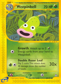 Weepinbell #65 Weepinbell - Aquapolis - #65 - Pokemon TCG card