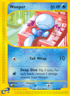 Wooper #66 Wooper - Aquapolis - #66 - Pokemon TCG card